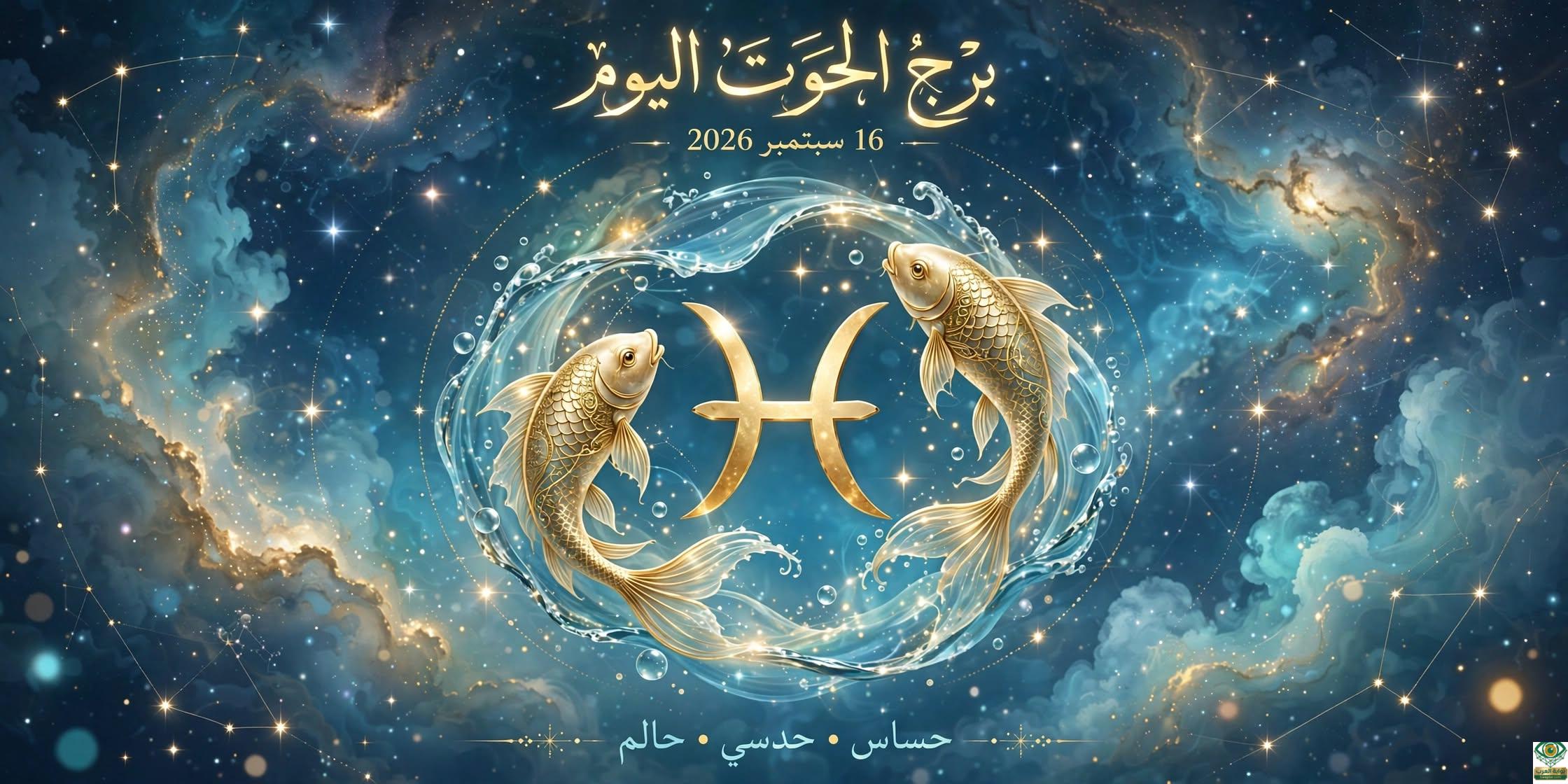 توقعات برج الحوت اليوم الأربعاء 16 سبتمبر 2026 - حساس وحالم