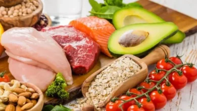 اللحوم والأسماك والدواجن والخضروات والفاكهة